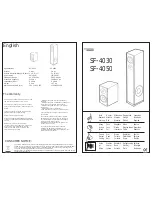 Предварительный просмотр 1 страницы System Fidelity SF-4030 User Manual