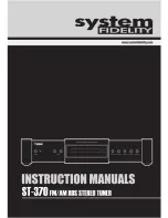 System Fidelity ST-370 Instruction Manuals preview