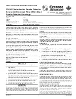 System Sensor 2D51A Installation And Maintenance Instructions preview