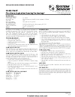 Предварительный просмотр 1 страницы System Sensor 9440X FAAST Installation And Maintenance Instructions