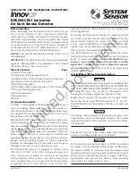 Предварительный просмотр 1 страницы System Sensor InnovAir DH100ACDCI Installation And Maintenance Instructions Manual