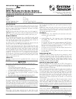 System Sensor Innovair flex 2D51 Installation And Maintenance Instructions preview