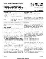 System Sensor SPECTRAlert CH24 Series Installation And Maintenance Instructions предпросмотр