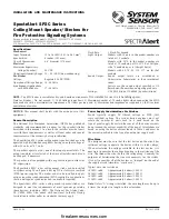 System Sensor SpectrAlert SP2C Series Installation And Maintenance Instructions preview