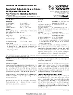 System Sensor SpectrAlert SP2R1224MCK Installation And Maintenance Instructions предпросмотр