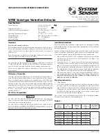 Предварительный просмотр 1 страницы System Sensor WFDE Series Installation And Maintenance Instructions