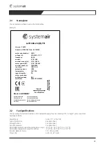 Предварительный просмотр 24 страницы SystemAir AJ8 Series Installation And Operating Instructions Manual