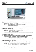 Предварительный просмотр 1 страницы SystemAir DXRE 1000x500-3-2,5 Fitting Instruction