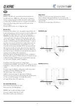 Предварительный просмотр 2 страницы SystemAir DXRE 1000x500-3-2,5 Fitting Instruction