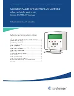 SystemAir E 28 Operator'S Manual предпросмотр