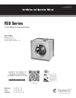 Предварительный просмотр 1 страницы SystemAir Fantech FSD Series Installation And Operation Manual