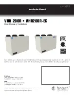 SystemAir fantech VHR 200R Installation Manual preview