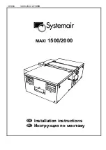 SystemAir MAXI 1500 Installation Instructions Manual preview