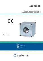 Предварительный просмотр 1 страницы SystemAir MUB-EC Series Installation And Operating Instructions Manual