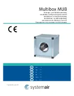 SystemAir Multibox  MUB-EC Series Installation And Operating Instructions Manual предпросмотр