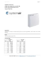 SystemAir NTC10k Installation Instructions Manual preview