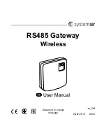 Предварительный просмотр 1 страницы SystemAir RS485 User Manual