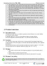 Preview for 5 page of SystemAir TCA 150D Operating Instructions Manual