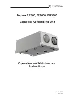 Предварительный просмотр 1 страницы SystemAir Topvex FR1600 Operation And Maintenance Instructions