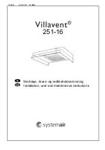 SystemAir Villavent 251-16 Installation, User And Maintenance Instructions предпросмотр