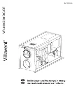 SystemAir Villavent VR 400 DC User And Maintenance Instructions предпросмотр