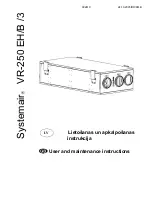 Preview for 1 page of SystemAir VR-250 EH/B /3 User And Maintenance Instructions