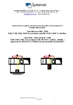 Preview for 1 page of SystemAir WVA Instructions For Shipping, Mounting, Initial Operation And Maintenance