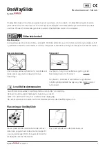 Предварительный просмотр 7 страницы SystemRoMedic OoneWaySlide Instructions For Use Manual