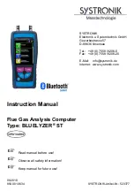 SYSTRONIK BLUELYZER ST Instruction Manual preview