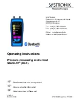 SYSTRONIK S4600-ST Operating Instructions Manual preview