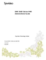 Sysvideo SNK RAID series Administrator'S Manual preview