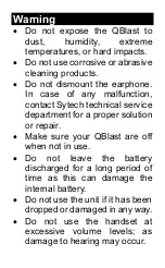 Предварительный просмотр 7 страницы Sytech QBlast SY-TWS800 User Manual