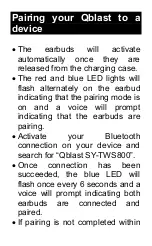 Предварительный просмотр 10 страницы Sytech QBlast SY-TWS800 User Manual