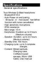 Предварительный просмотр 30 страницы Sytech QBlast SY-TWS800 User Manual