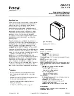 t.a.c. 2212-318 General Instructions Manual preview