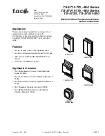 Preview for 1 page of t.a.c. TS-5711-770 850 Series General Instructions Manual