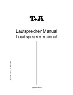 T+A Elektroakustik Criterion TL 500 Manual preview