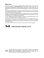 Preview for 4 page of T+A E-Series 1000 User Manual