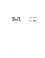 Предварительный просмотр 1 страницы T+A K2 Blu User Manual