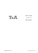 T+A MP 2500 R User Manual preview