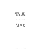 Предварительный просмотр 1 страницы T+A MP 8 Owner'S Manual