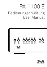 Предварительный просмотр 1 страницы T+A PA 1100 E User Manual