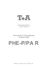 Предварительный просмотр 1 страницы T+A PHE-P/PA R User Manual