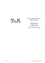 T+A Solitaire CWT 500 SE User Manual preview