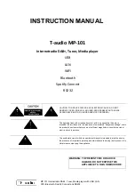 T-audio MP-101 Instruction Manual preview