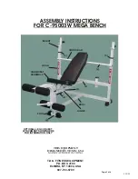 Предварительный просмотр 1 страницы T.D.S. C-95003W MEGA BENCH Assembly Instructions Manual