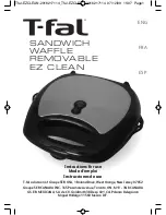 T-Fal EZ Clean Instructions For Use Manual preview