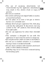 Preview for 15 page of T-Fal Heliora Grande CM14 Series User Manual