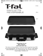 T-Fal RACLETTE REVERSIBLE Instructions For Use Manual preview