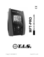 T.I.S. INSTRUMENTS MFT-PRO Quick Reference Manual preview